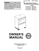 Miller Syncrowave 500 Owner's manual