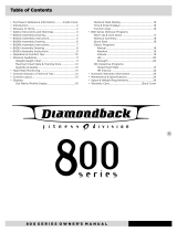 Diamondback 800Rb Owner's manual