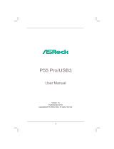 ASROCK P55 PRO/USB3 - User manual