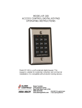 Alarm Controls Corporation KP-100 Operating Instructions Manual