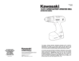 Kawasaki 19.2V 2-SPEED BATTERY-OPERATED DRILL User manual