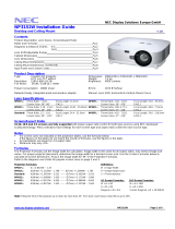 NEC NP3151W Owner's manual