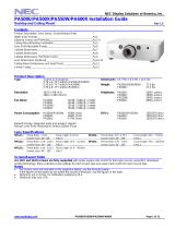 NEC PA550W Owner's manual
