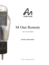 Audio Note M-One Remote User manual