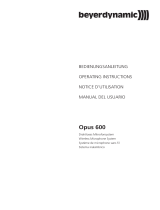 Beyerdynamic Opus 600 T-Set,  User manual