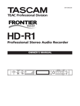 Tascam HD-R1 Owner's manual