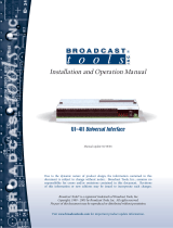 Broadcast Tools UI-4 II Owner's manual