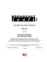 Broadcast Tools SS 2.1 Term Owner's manual