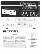 Rotel RA-1212 Owner's manual