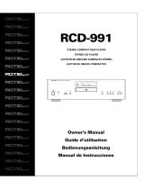 Rotel RCD-991 Owner's manual