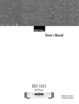 Rotel RDV-1045 Owner's manual