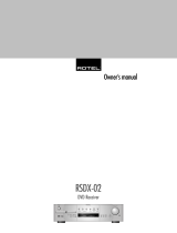 Rotel RSDX-02 Owner's manual