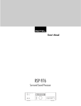 Rotel RSP-976 Owner's manual