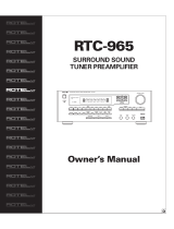 Rotel RTC-965 Owner's manual