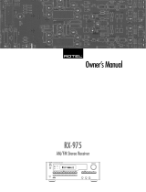 Rotel RX-975 Owner's manual