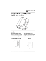 Poly SoundPoint IP Backlit Expansion Module Quick start guide