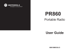 Motorola PR860 User manual