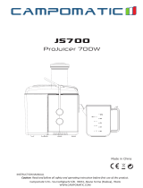 Campomatic ProJuicer JS700 Owner's manual