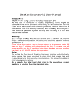 Lenovo OneKey Recovery4.65 User manual