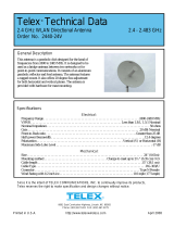 Telex 2440-24V 2.4 GHz WLAN Directional Antenna Owner's manual