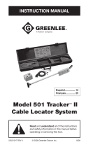 Greenlee 501 Tracker II Cable Locator System User manual
