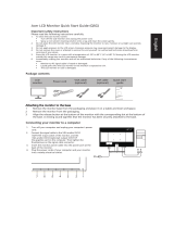 Acer KA220HQ Quick start guide