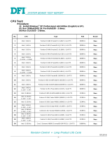 DFI G7L331-B CPU/Memory Compatibility List User manual