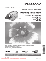 Panasonic DIGITAL Palmcorder PV-GS59 Operating Instructions Manual