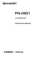 Sharp PN-H801 Owner's manual