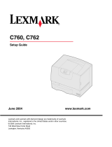 Lexmark 762n - C Color Laser Printer Setup Manual