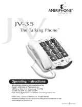 Ameriphone Talking Phone JV-35 Operating Instructions Manual