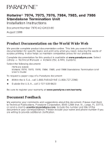 Paradyne Hotwire 7974 Installation Instructions Manual