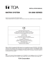TOA SX-2000SM System Manager User manual