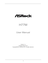 ASROCK H77MH77 PRO4/MVPH77MH77M-ITX User manual