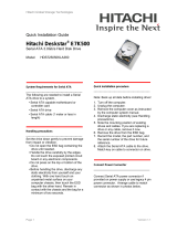 Hitachi Deskstar E7K500 Installation guide