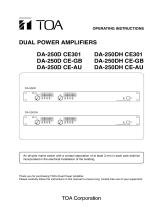 TOA DA-250D CE301/CE-GB/CE-AU User manual