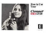 Canon film camera ql19 User manual