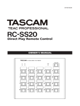 Tascam RC-SS20 Owner's manual