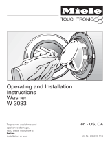 Miele Touchtronic W 3033 Owner's manual