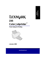 Lexmark Color Jetprinter Z45 User manual