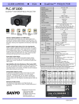 Sanyo PLC-XF1000 - 12000 Lumens Owner's manual