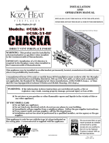 Kozyheat Chaska Owner's manual