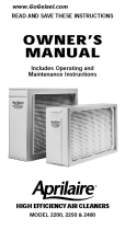 Aprilaire 2400 Owner's manual
