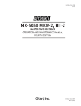 OTARI MX-5050 BIII-2 Operation and Maintenance Manual