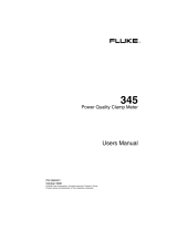 Fluke 345 Power Quality Clamp Meter User manual