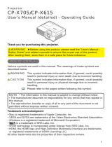 Hitachi CP-X615 series User manual