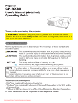 Hitachi CP-RX80 - XGA LCD Projector User manual