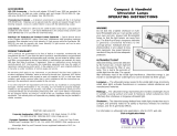 UVP Compact & Handheld UV Lamp Owner's manual