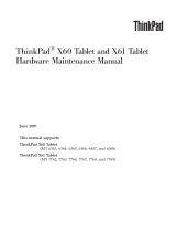 Lenovo ThinkPad X60 Tablet Hardware Maintenance Manual