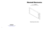 Marshall Electronics V-MD151 Operating Instructions Manual